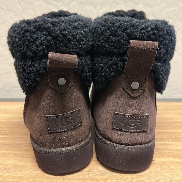 UGG Romely Heritage Lace Suede Wool Boots Brown Black Size 11 Water Repellent - Picture 5 of 13